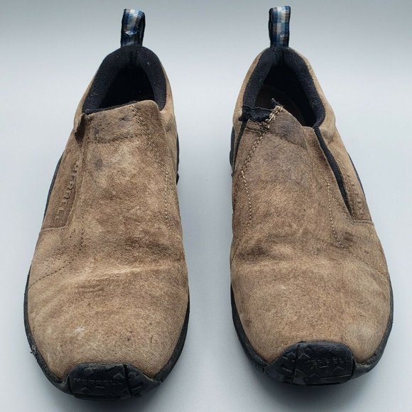 Merrell Men's Jungle Moc 100% Smoke Suede Leather Slide On Shoes Size 10.5 - Picture 2 of 9